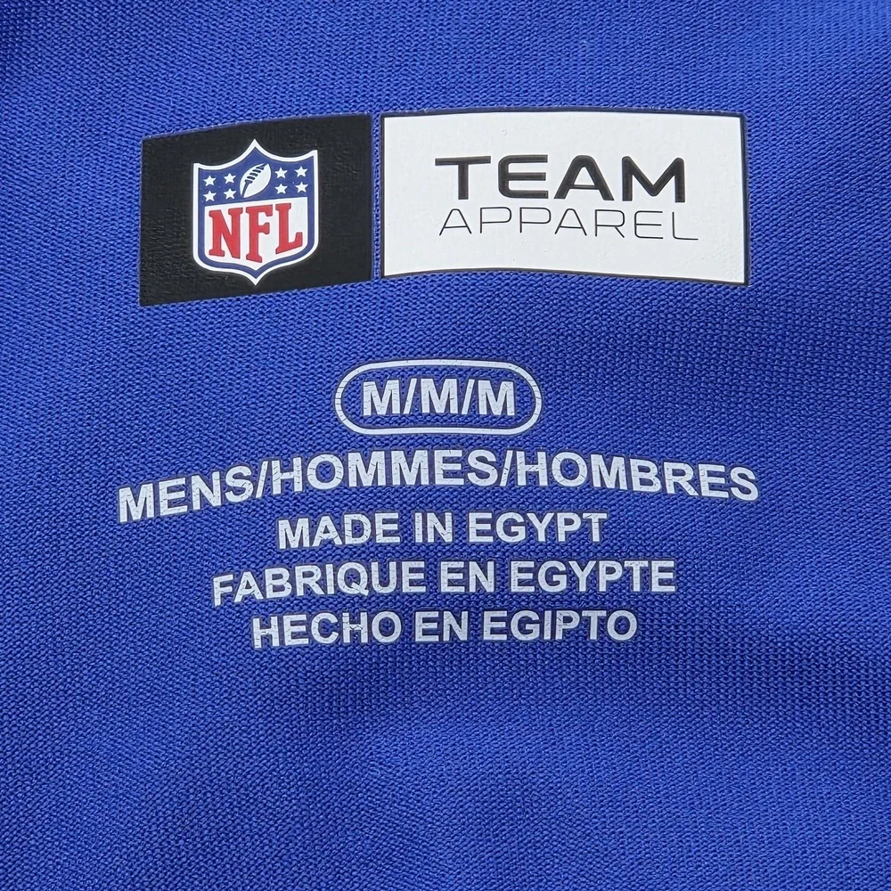 Los Angeles Rams Polo Shirt Men's Medium Blue NFL Team Apparel Short Sleeve